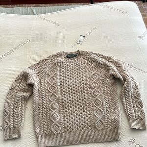The iconic Ralph Lauren fisherman sweater. XL. Never worn, new with tags.